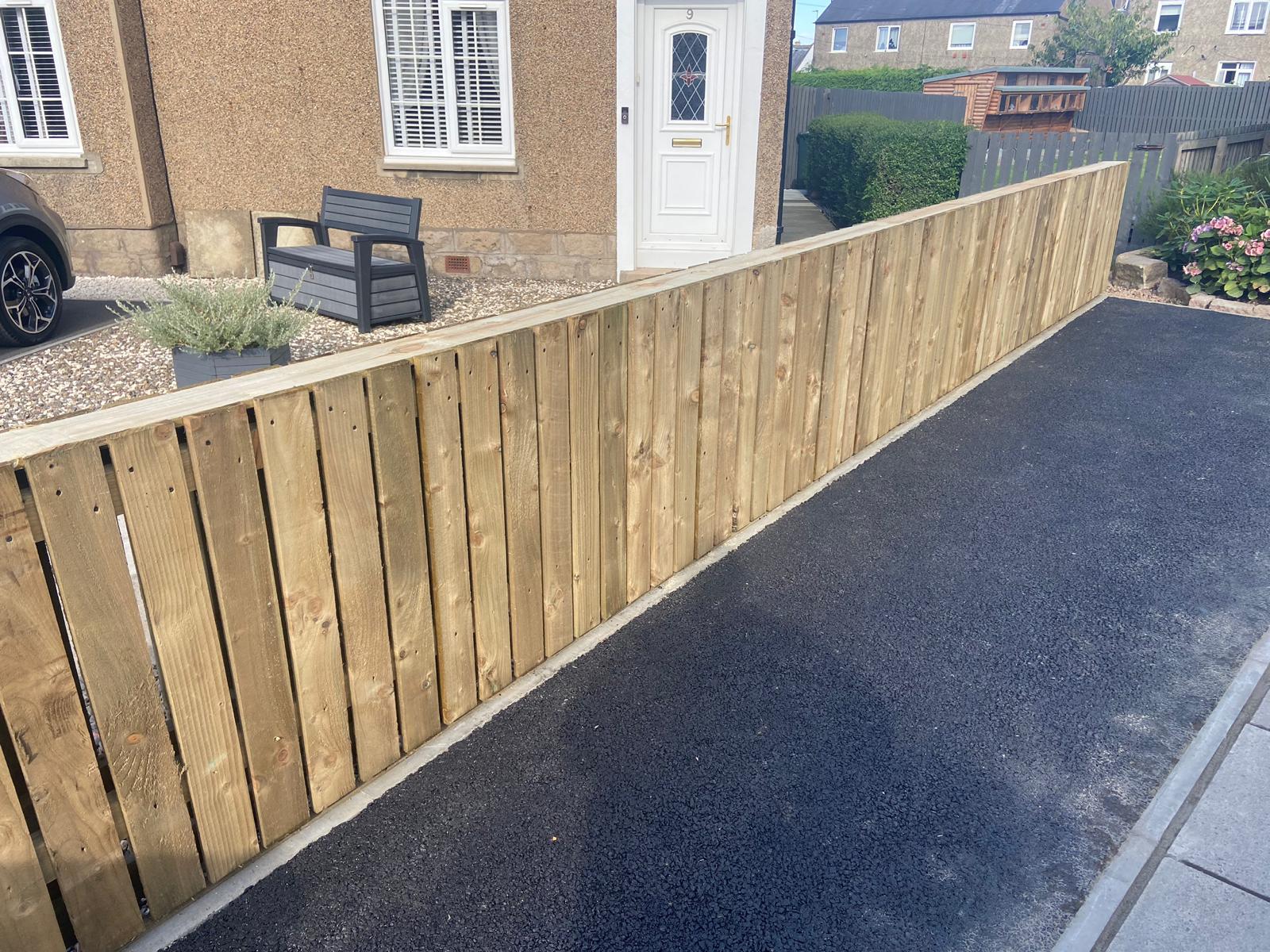 front fence built for a garden in fife